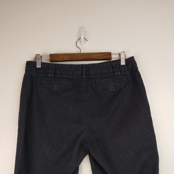 LOFT Petites Dark Wash ANN Cuffed Capri Size 10P - Picture 8 of 11